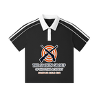 Contrast Collar Short-Sleeve Polo Shirt