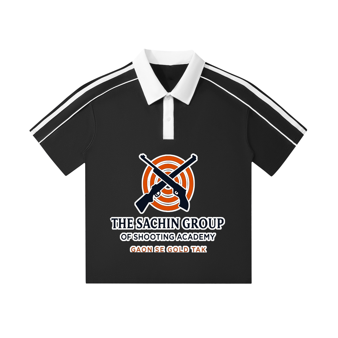 Contrast Collar Short-Sleeve Polo Shirt