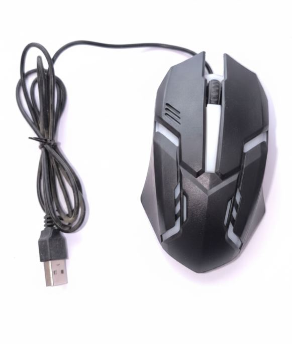 RGB Gaming Mouse Black Wired USB LED Optical with Ergonomic Design for PC & Laptop