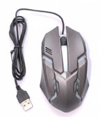 RGB Gaming Mouse Grey Wired USB LED Optical Ergonomic for PC & Laptop